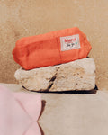 Merci - Trousse En Lin Lavé - Orange Zeste