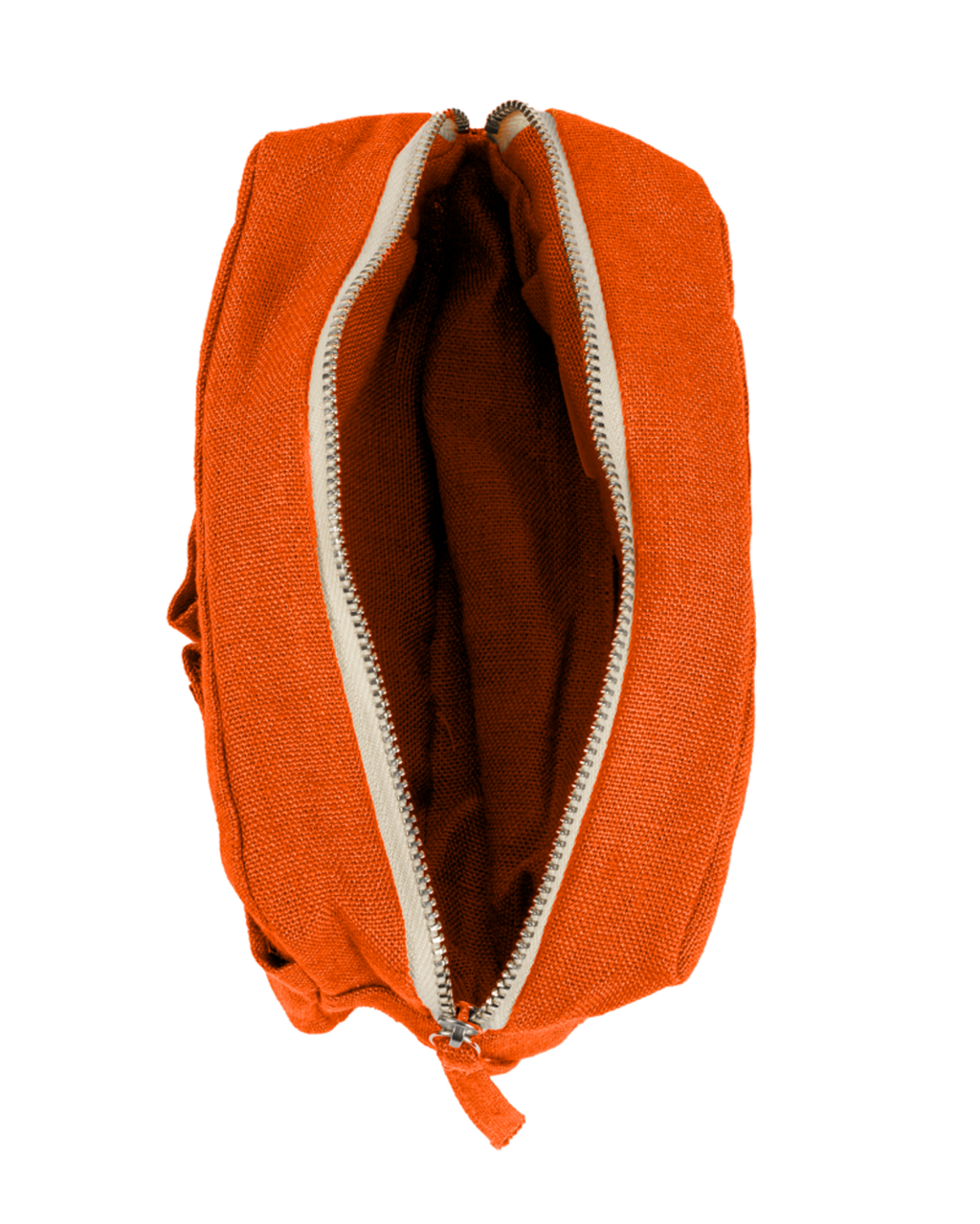 Merci - Trousse En Lin Lavé - Orange Zeste