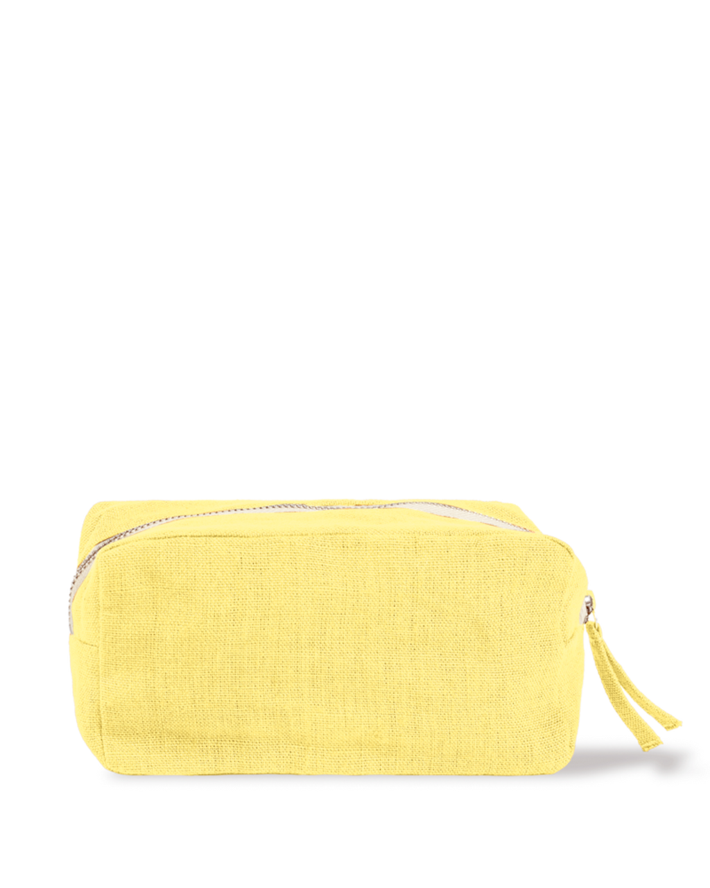 Merci - Trousse En Lin Lavé - Jaune Citronnade