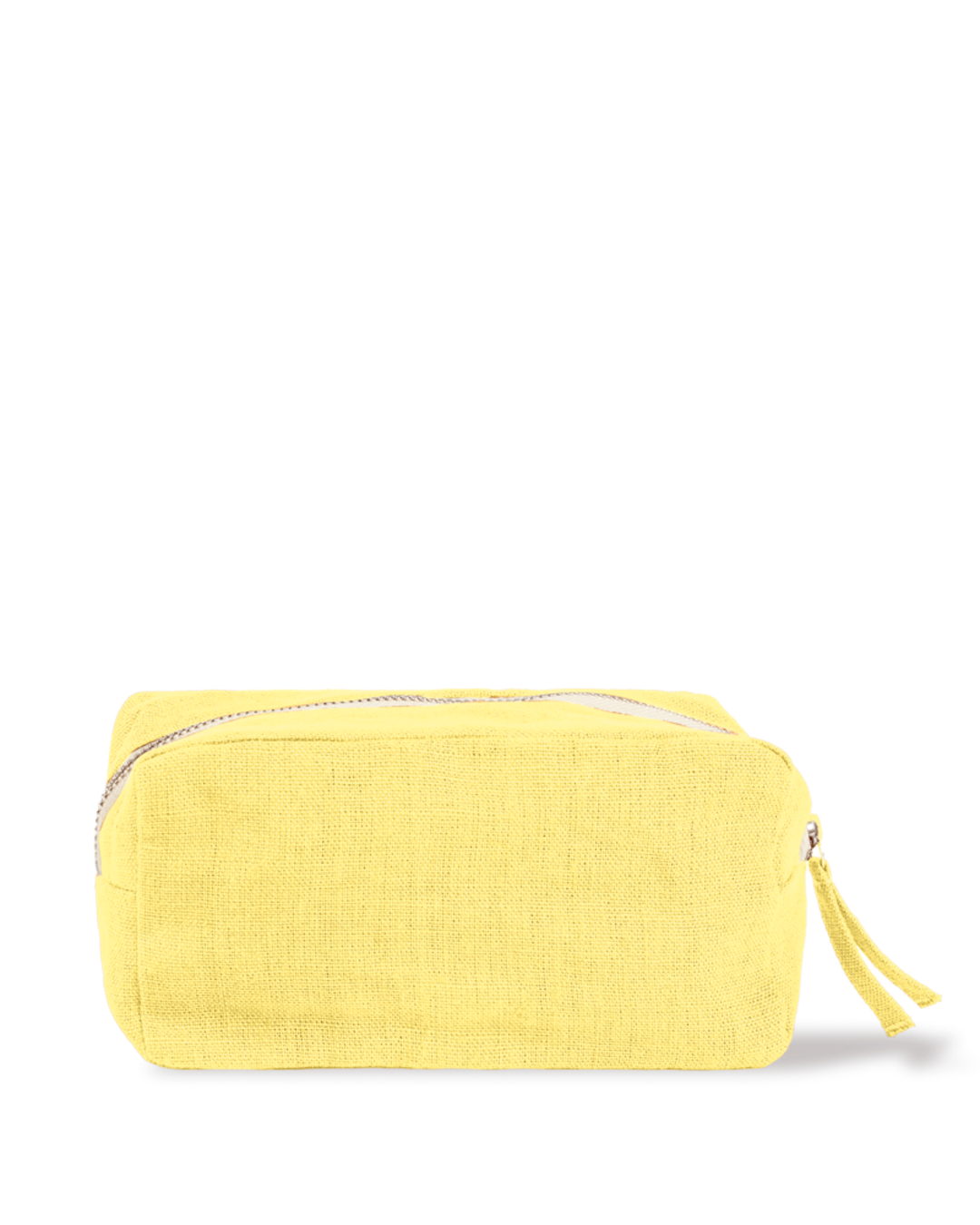 Merci - Trousse En Lin Lavé - Jaune Citronnade