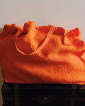 Merci - Washed linen Merci shopping bag - Zest Orange
