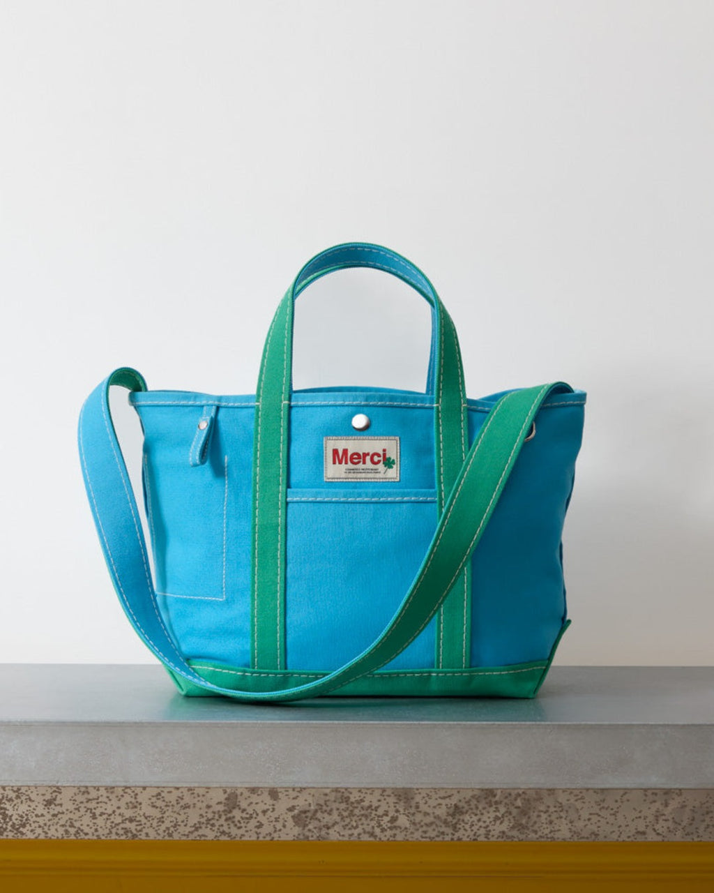 Merci - Candide shopping bag - Blue & Mint