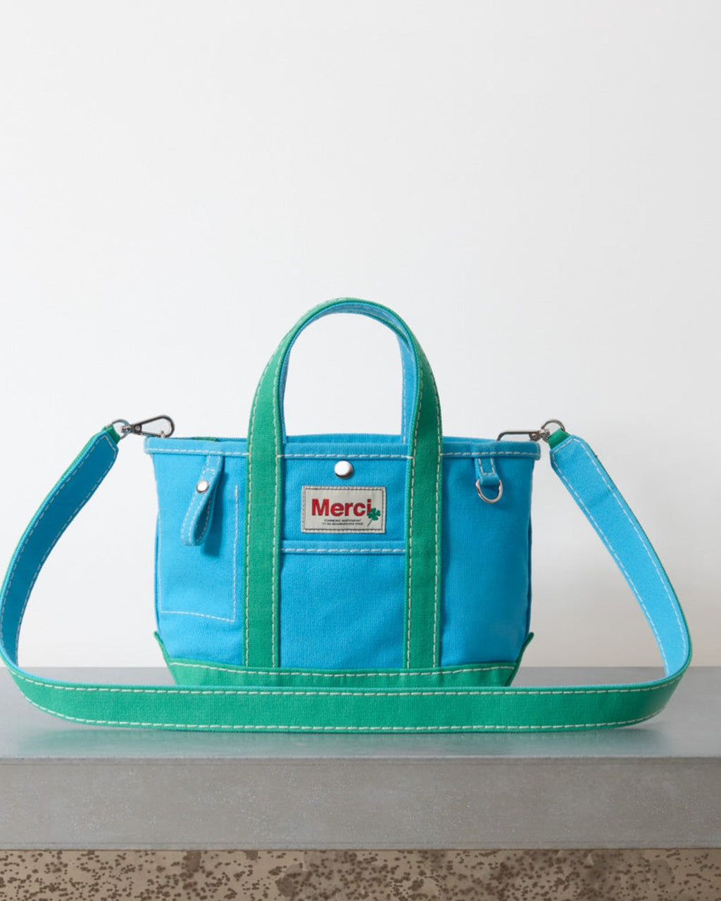 Merci - Candide shopping bag - Blue & Mint