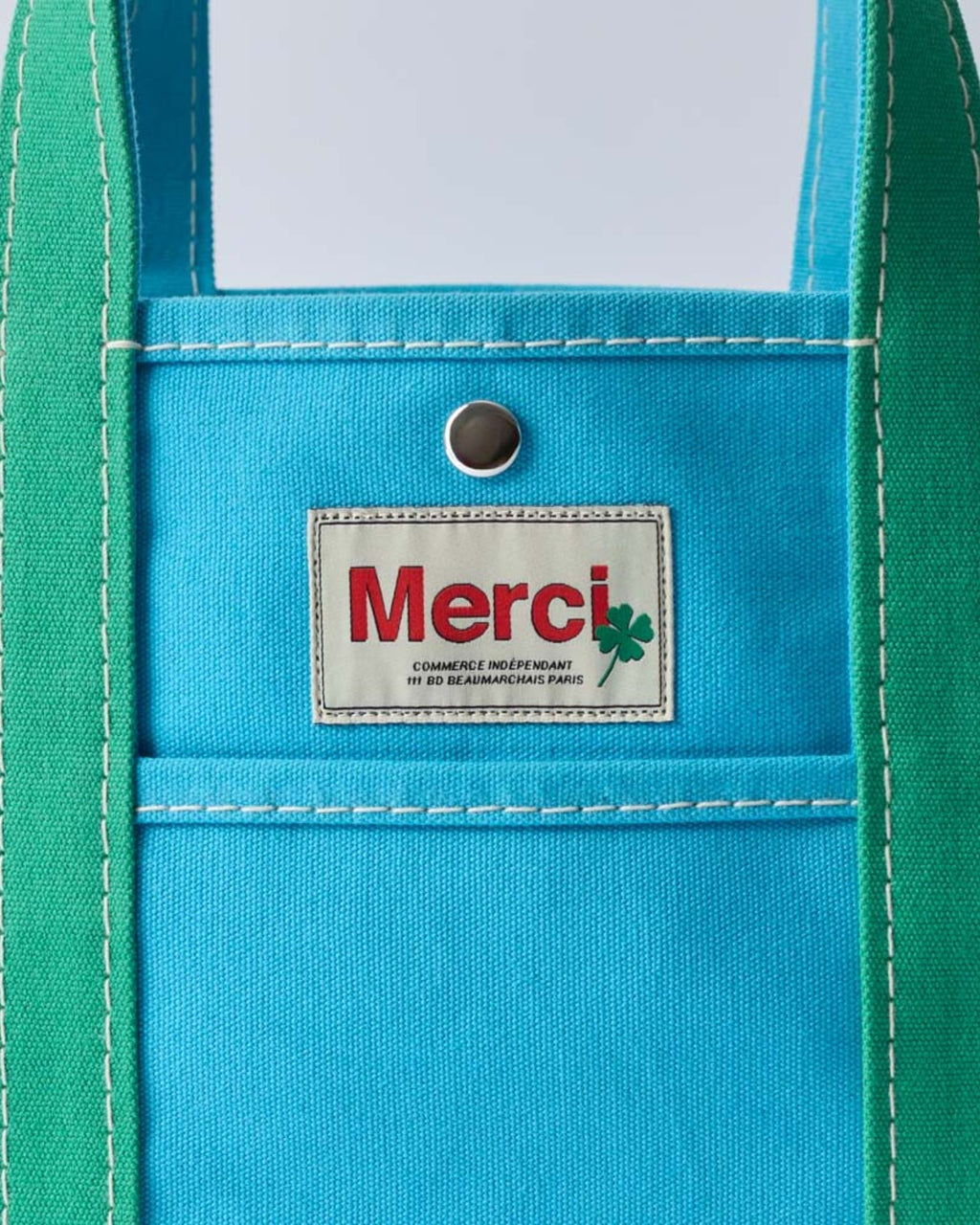 Merci - Candide shopping bag - Blue & Mint