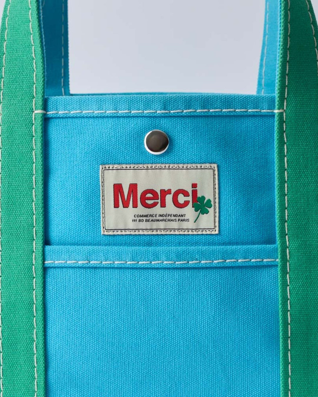 Merci - Candide shopping bag - Blue & Mint