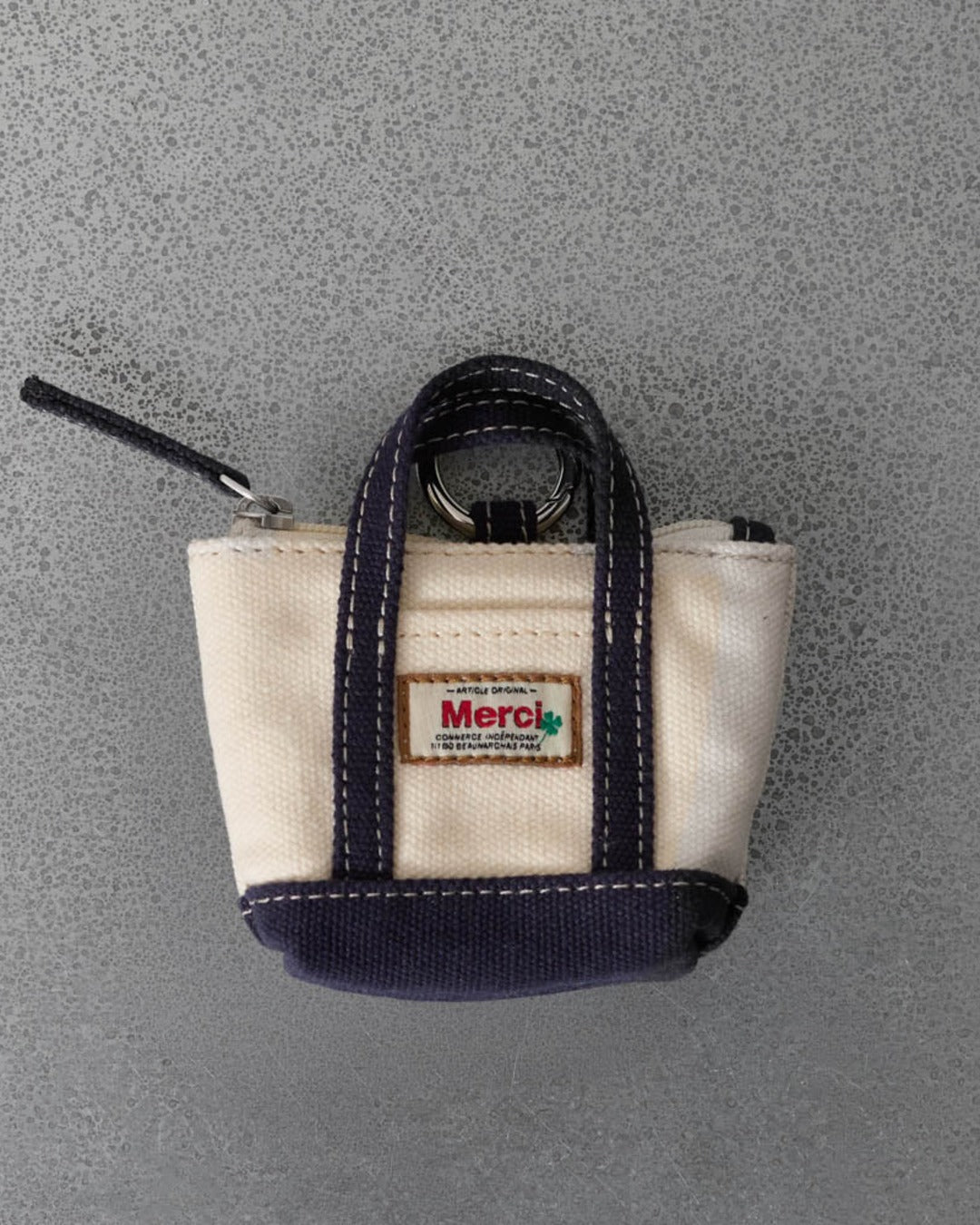 Merci - Porte Monnaie Candide Charm - Ecru & Marine