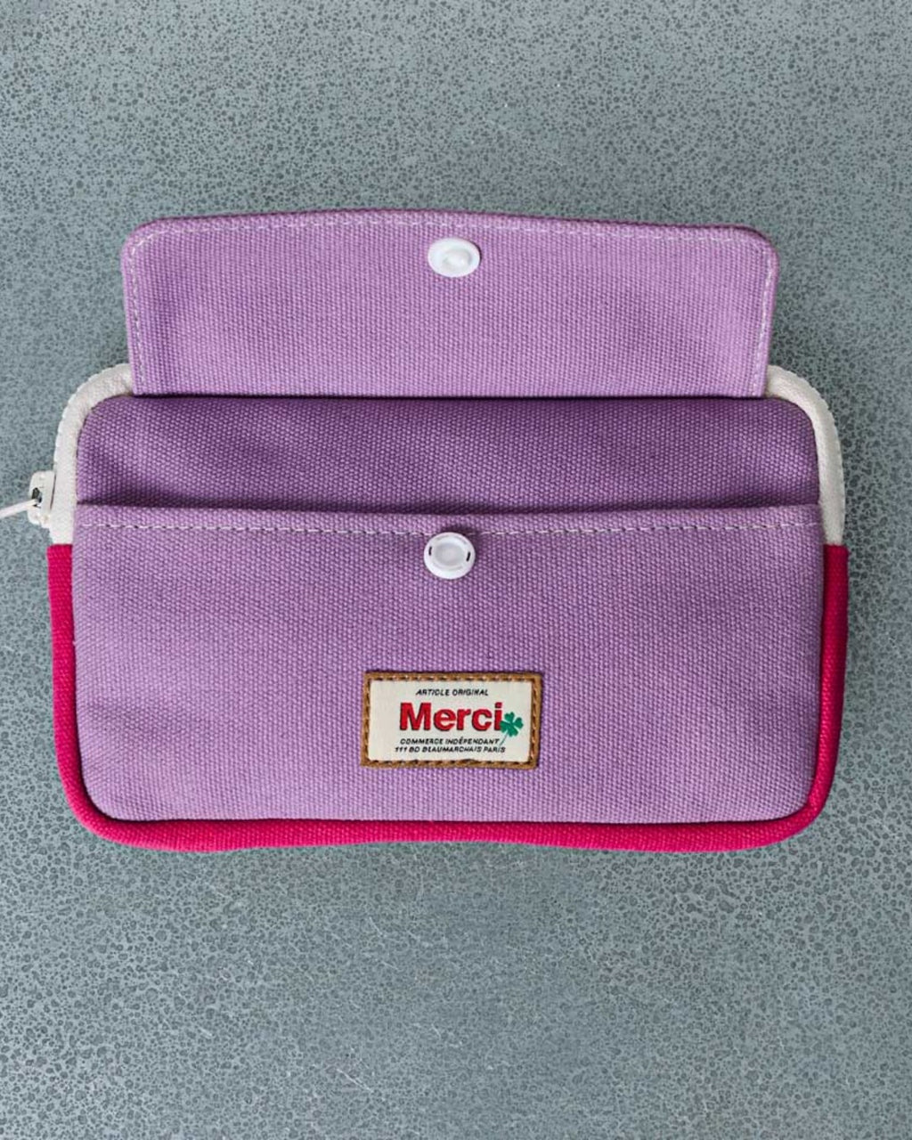 Merci - Porte Monnaie Candide - Lila & Fuchsia
