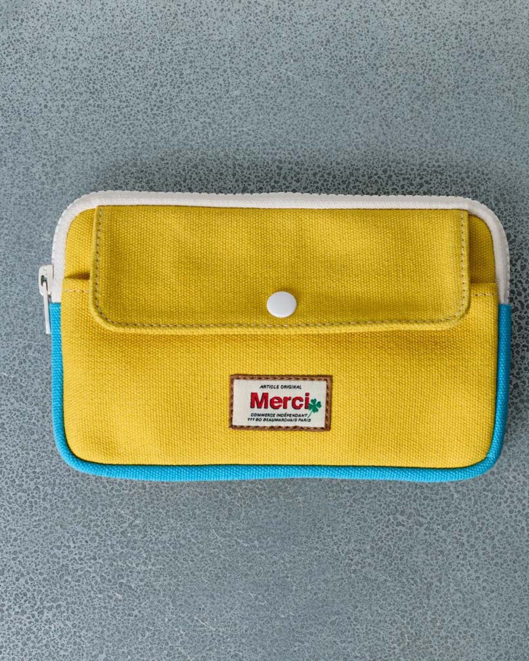 Merci - Candide Coin Purse - Yellow & Blue