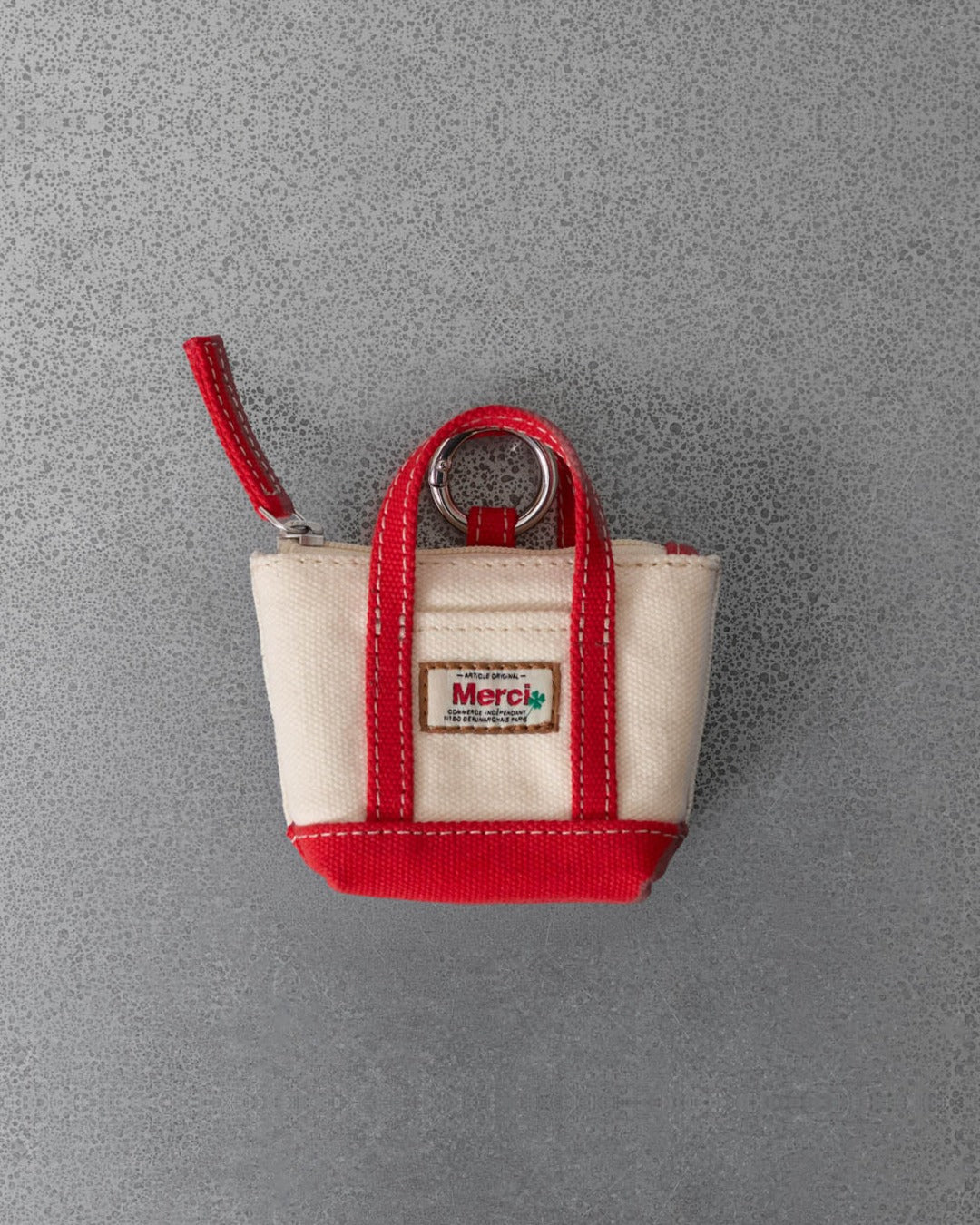 Merci - Porte Monnaie Candide Charm - Ecru & Rouge
