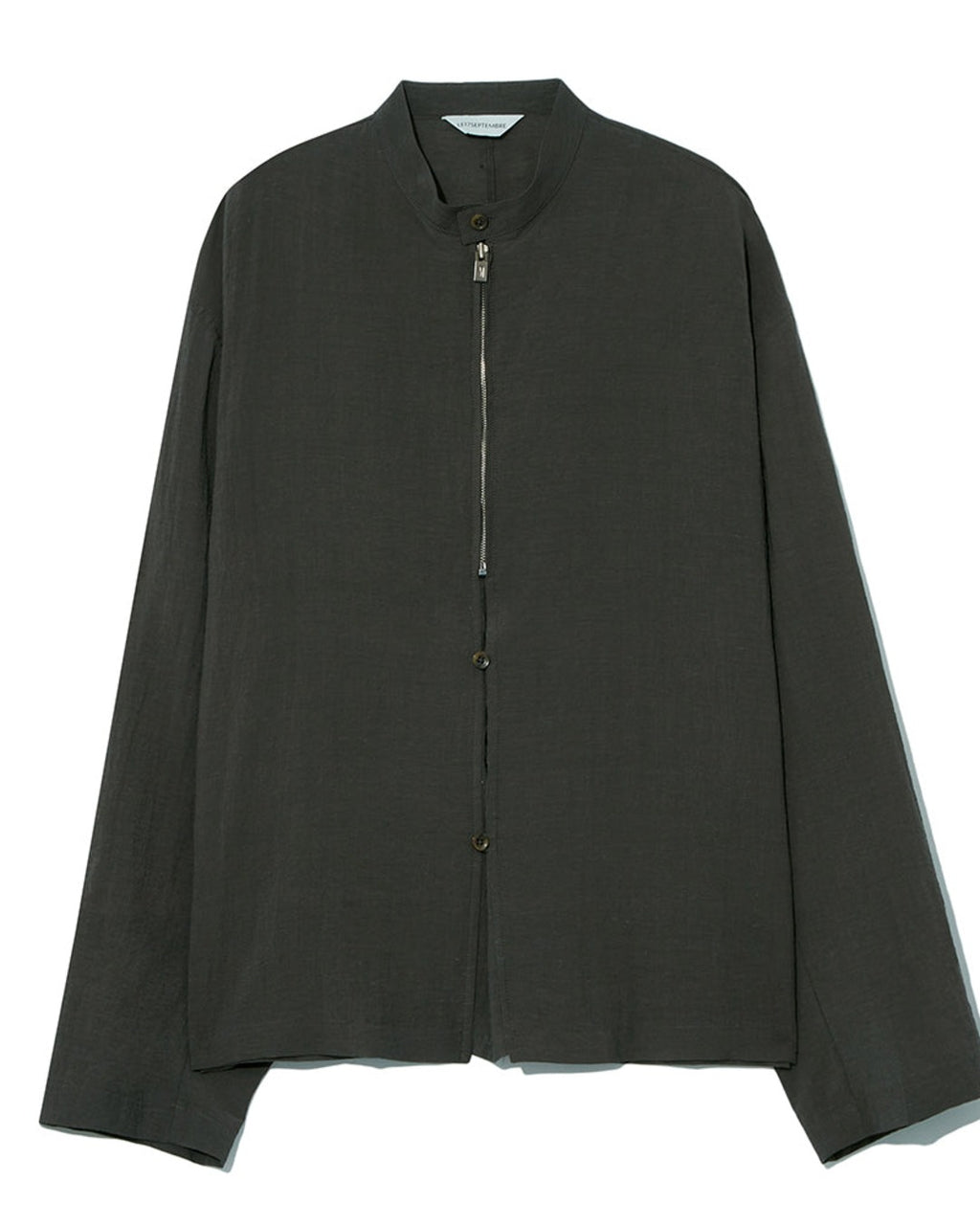 Le 17 septembre - Chemise Stand Collar - Gris