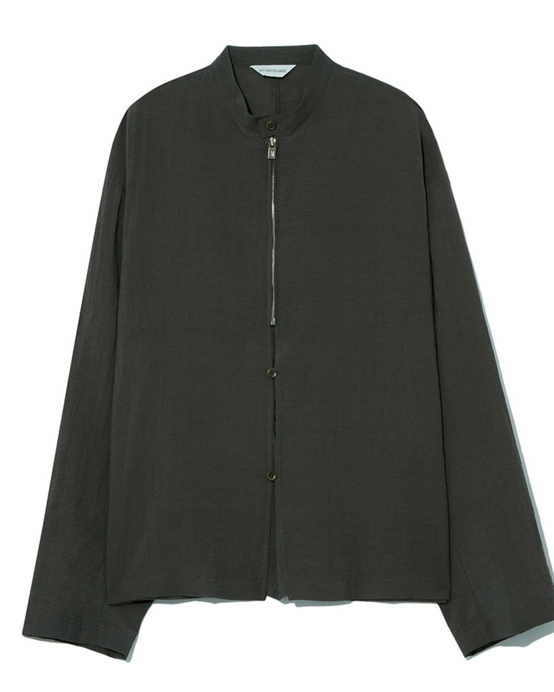 Le 17 septembre - Chemise Stand Collar - Gris
