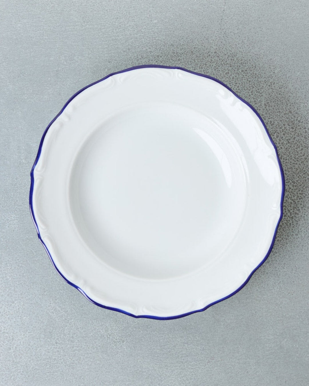 Pioli - Marina Soup Plate - White & Blue