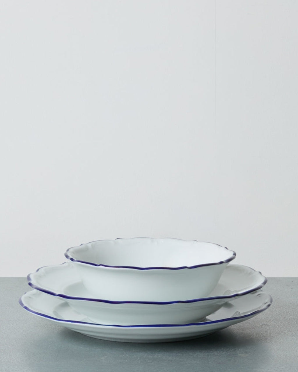 Pioli - Marina Soup Plate - White & Blue