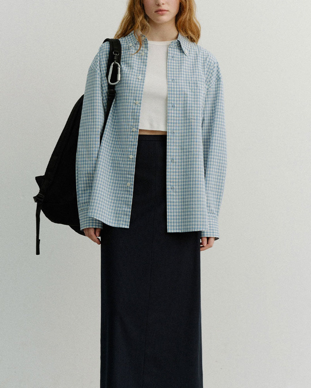 Dunst - Oversized Checkered Shirt - Blue