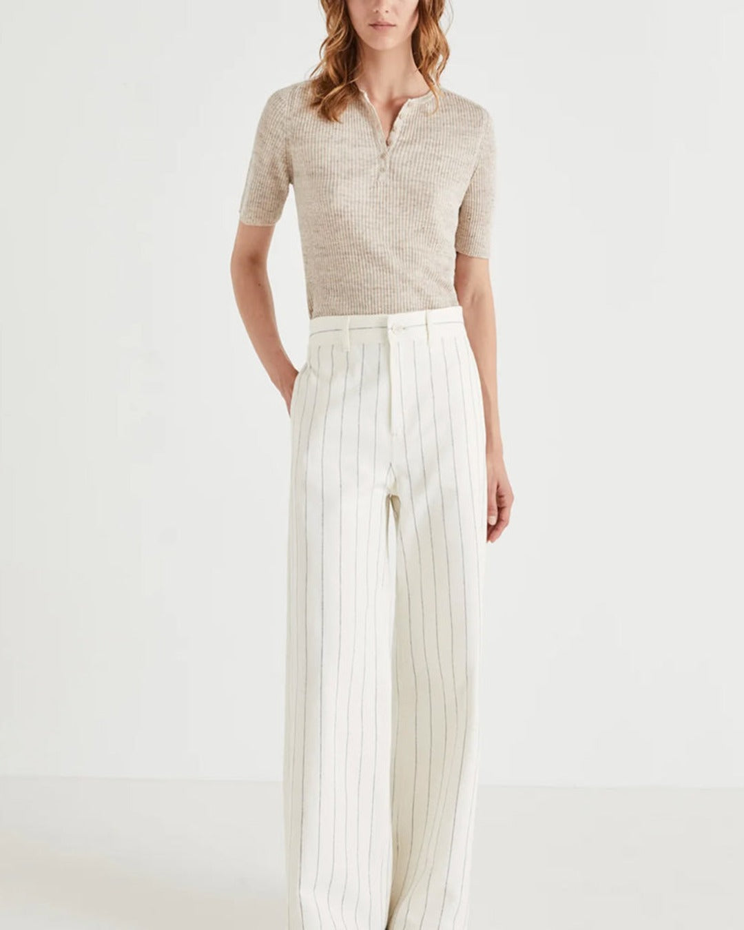 Masscob - Mina knitted T-shirt - Sand