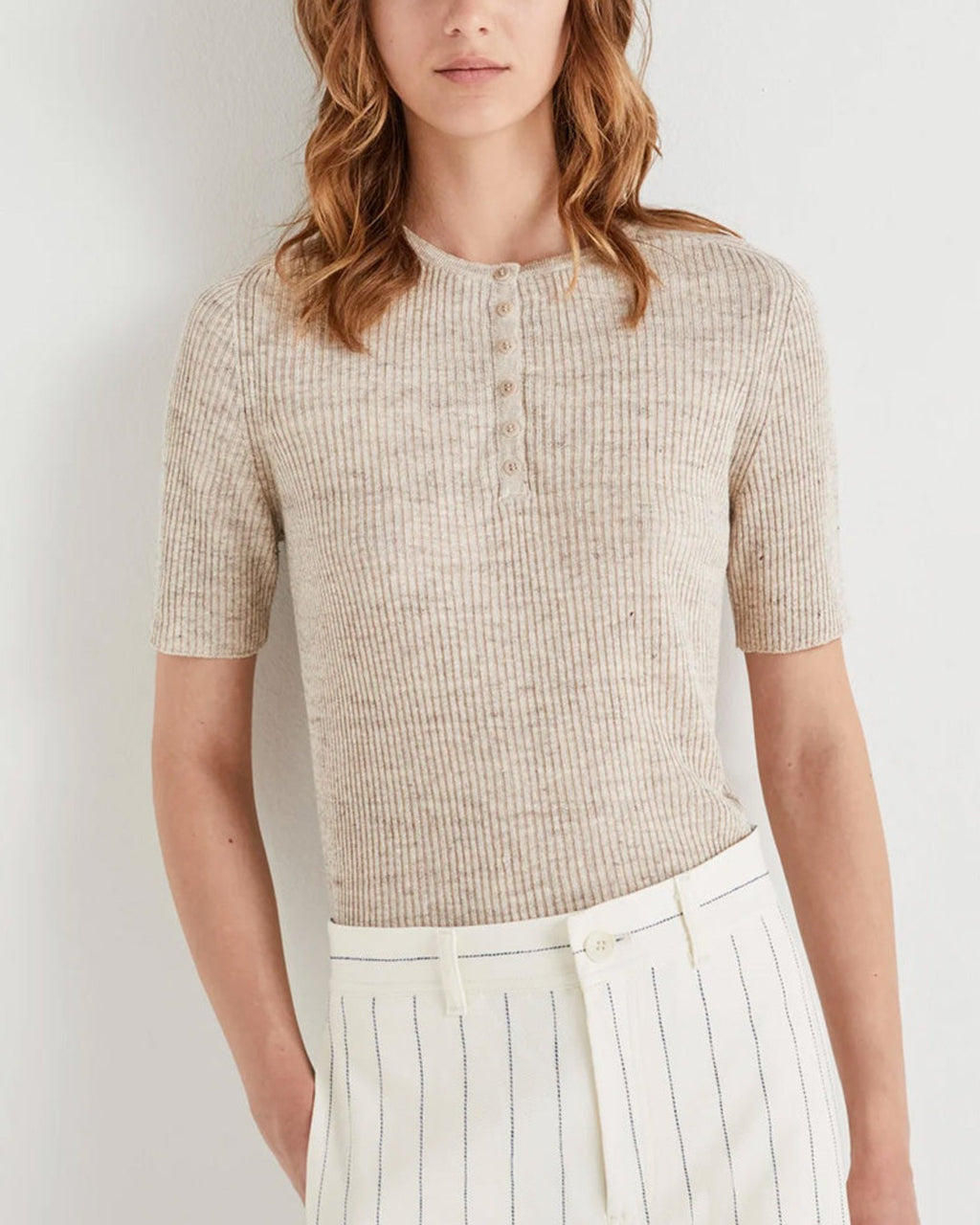 Masscob - T-Shirt en maille Mina - Sand