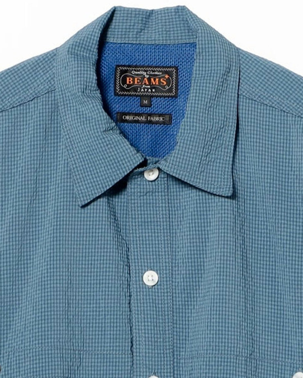 Beams Plus - Chemise Adventure Gingham - Bleu