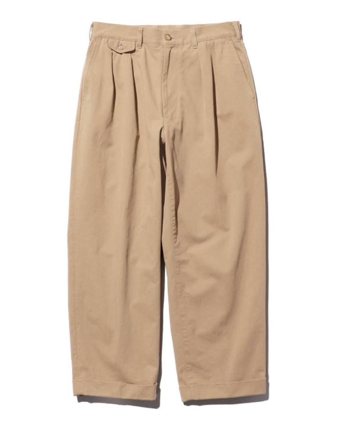 Beams Plus - Pantalon 2 Pleats Twill - Kaki