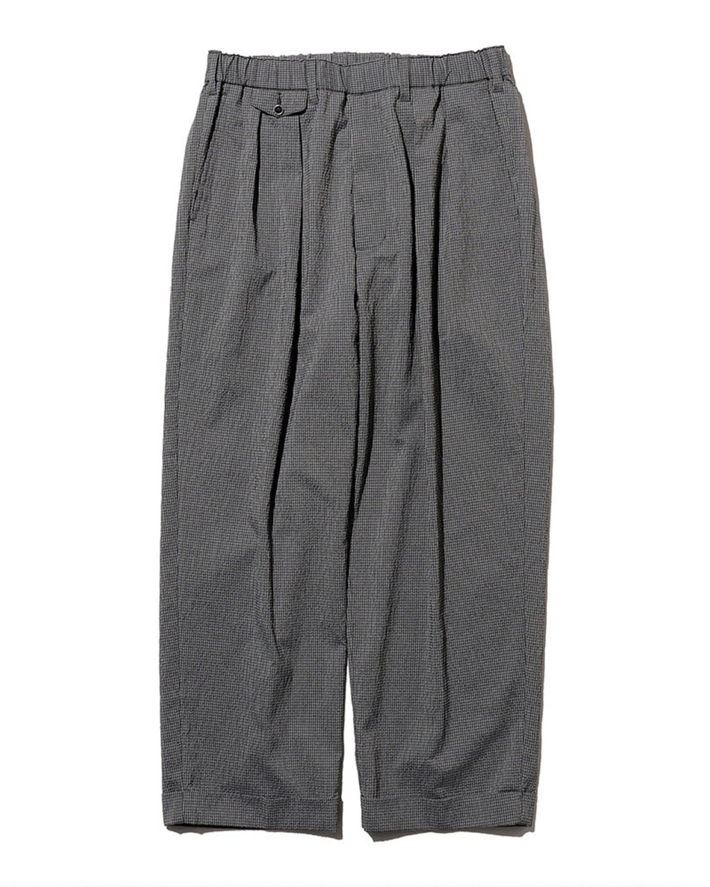 Beams Plus - Pantalon 2 Pleats Gaufré - Gris