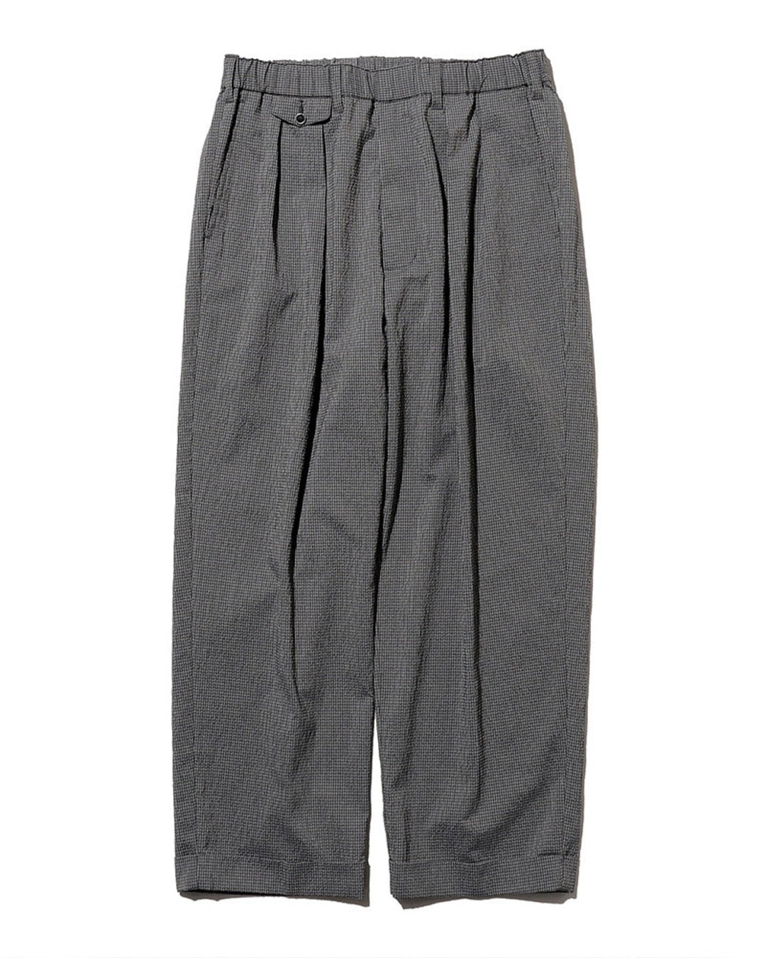 Beams Plus - Pantalon 2 Pleats Gaufré - Gris