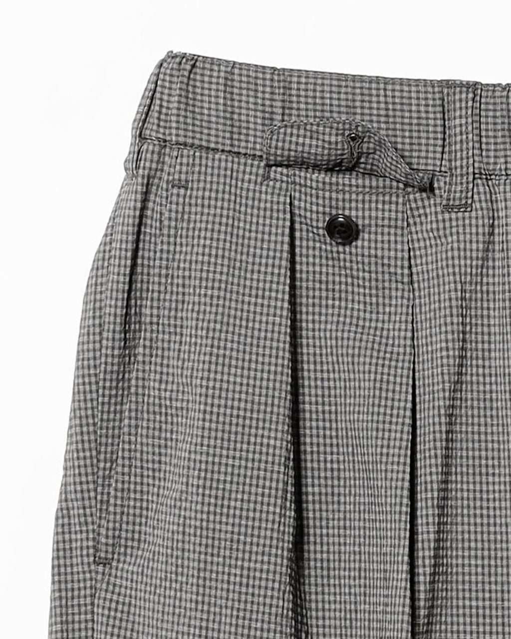 Beams Plus - Pantalon 2 Pleats Gaufré - Gris