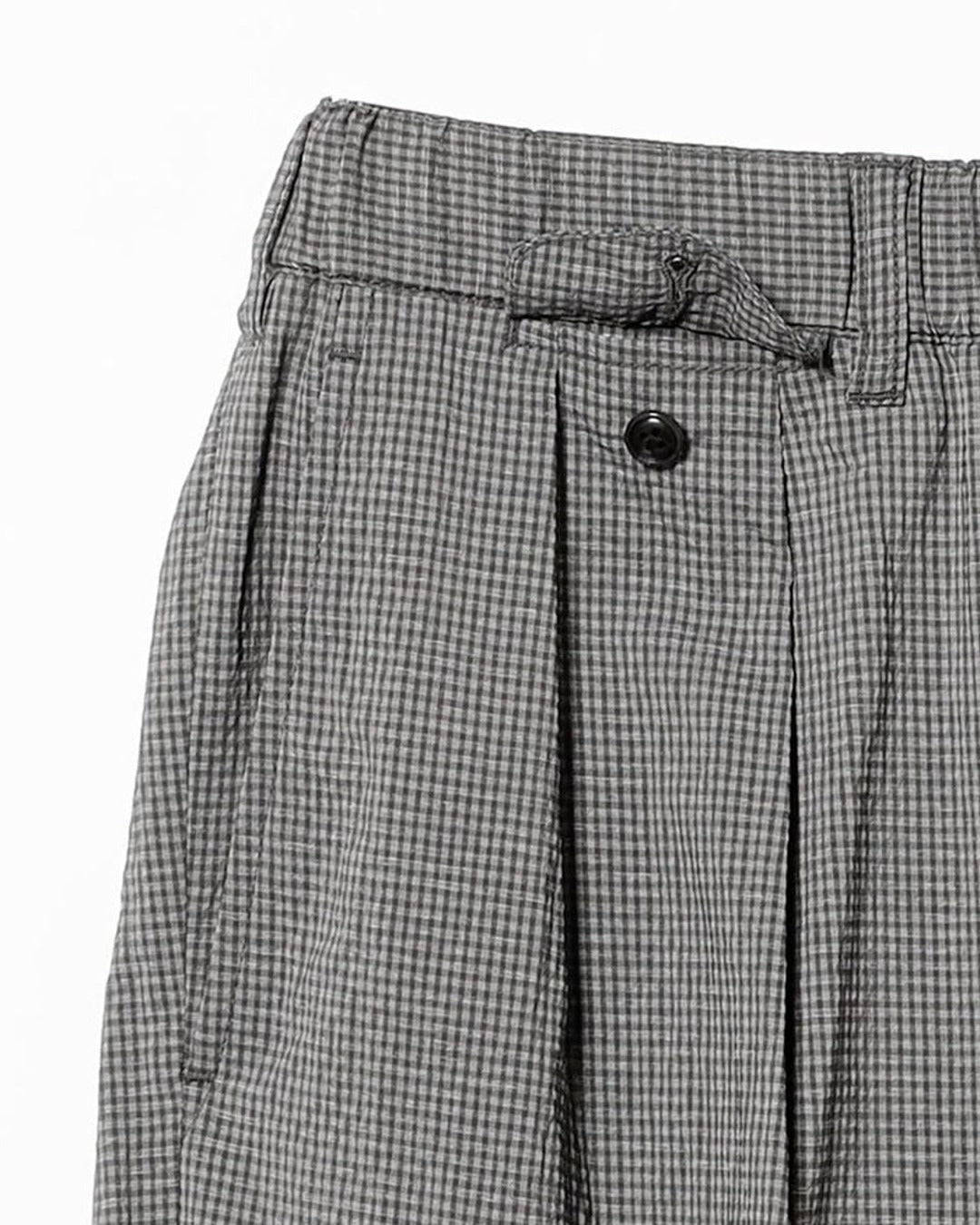 Beams Plus - Pantalon 2 Pleats Gaufré - Gris