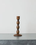 Ernst - Twisted Wooden Candle Holder - Dark