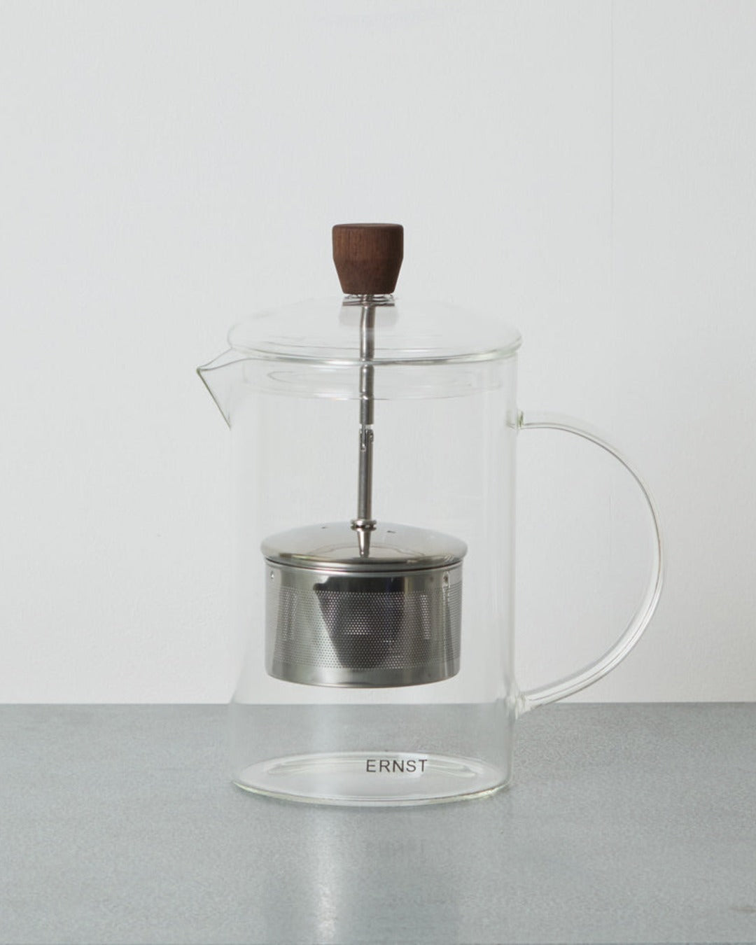 Ernst - Glass and wood teapot