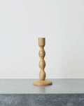 Ernst - Twisted Wooden Candle Holder - Natural