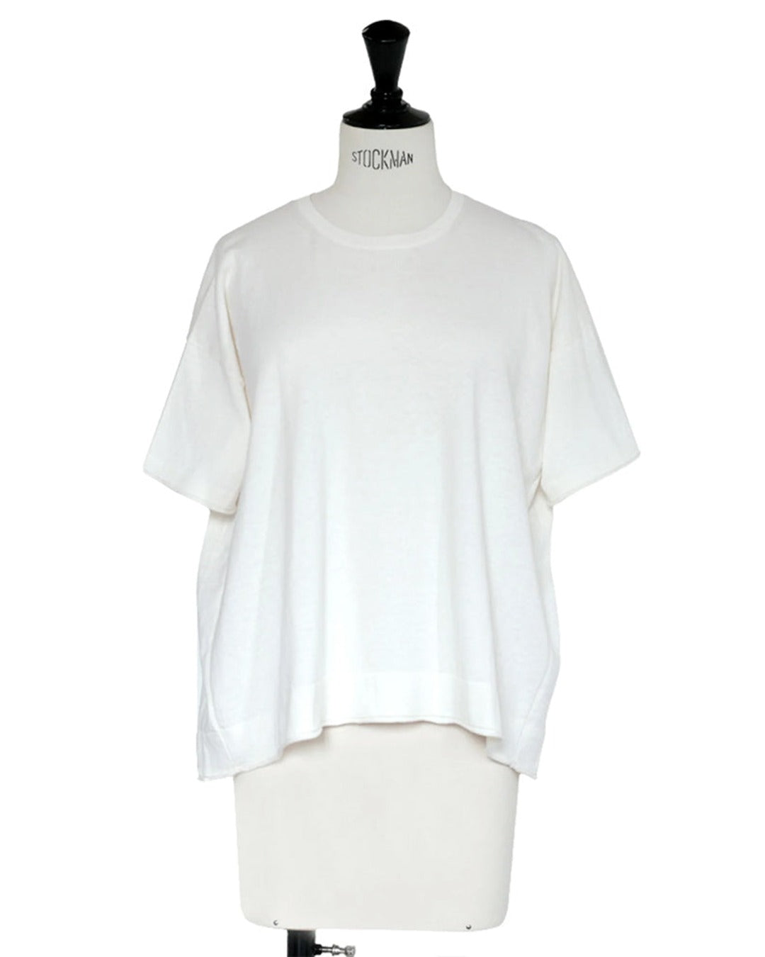Ct Plage - Round Neck Sweater with Mid-Long Sleeves - White