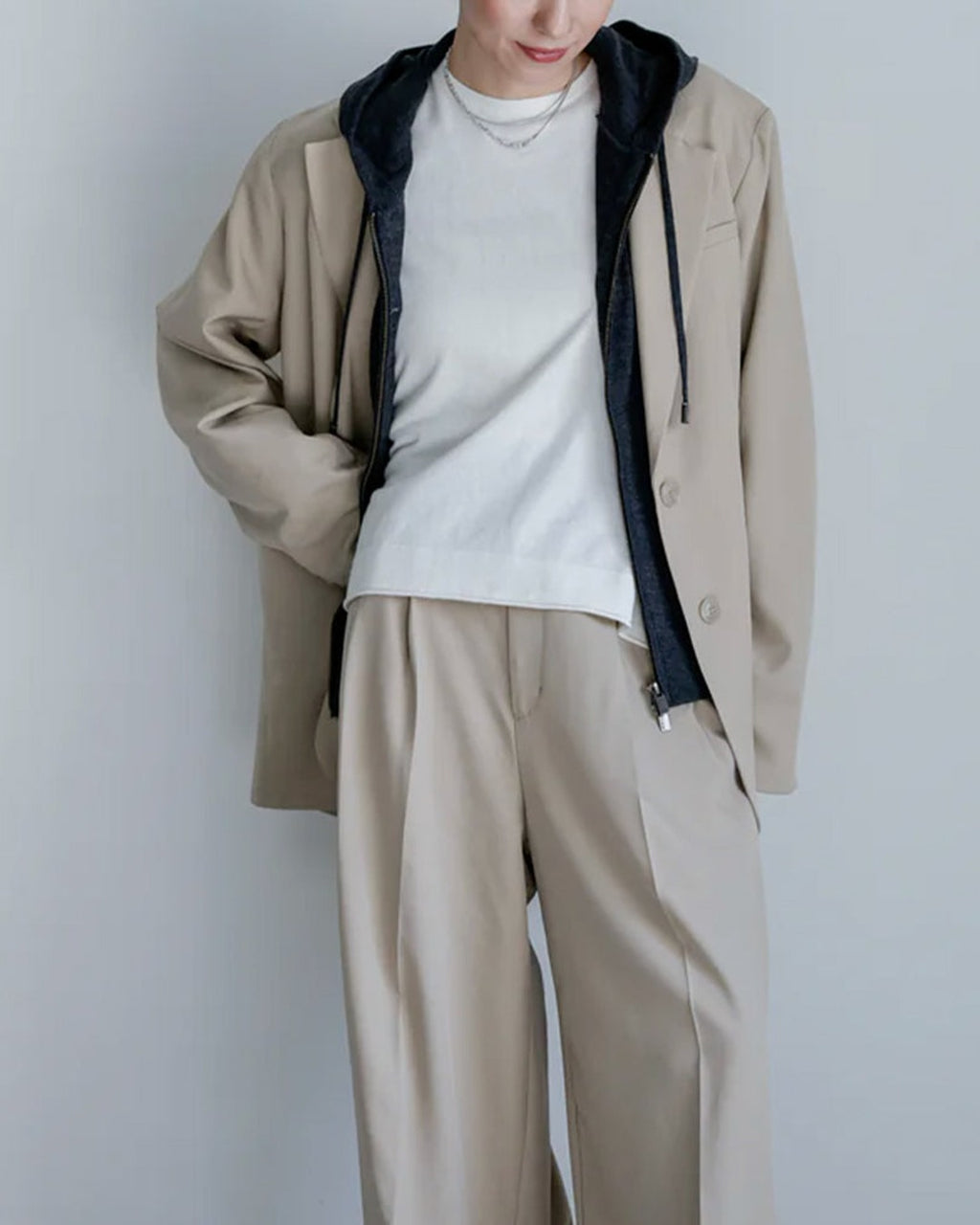 Ct Plage - Round Neck Sweater with Mid-Long Sleeves - White