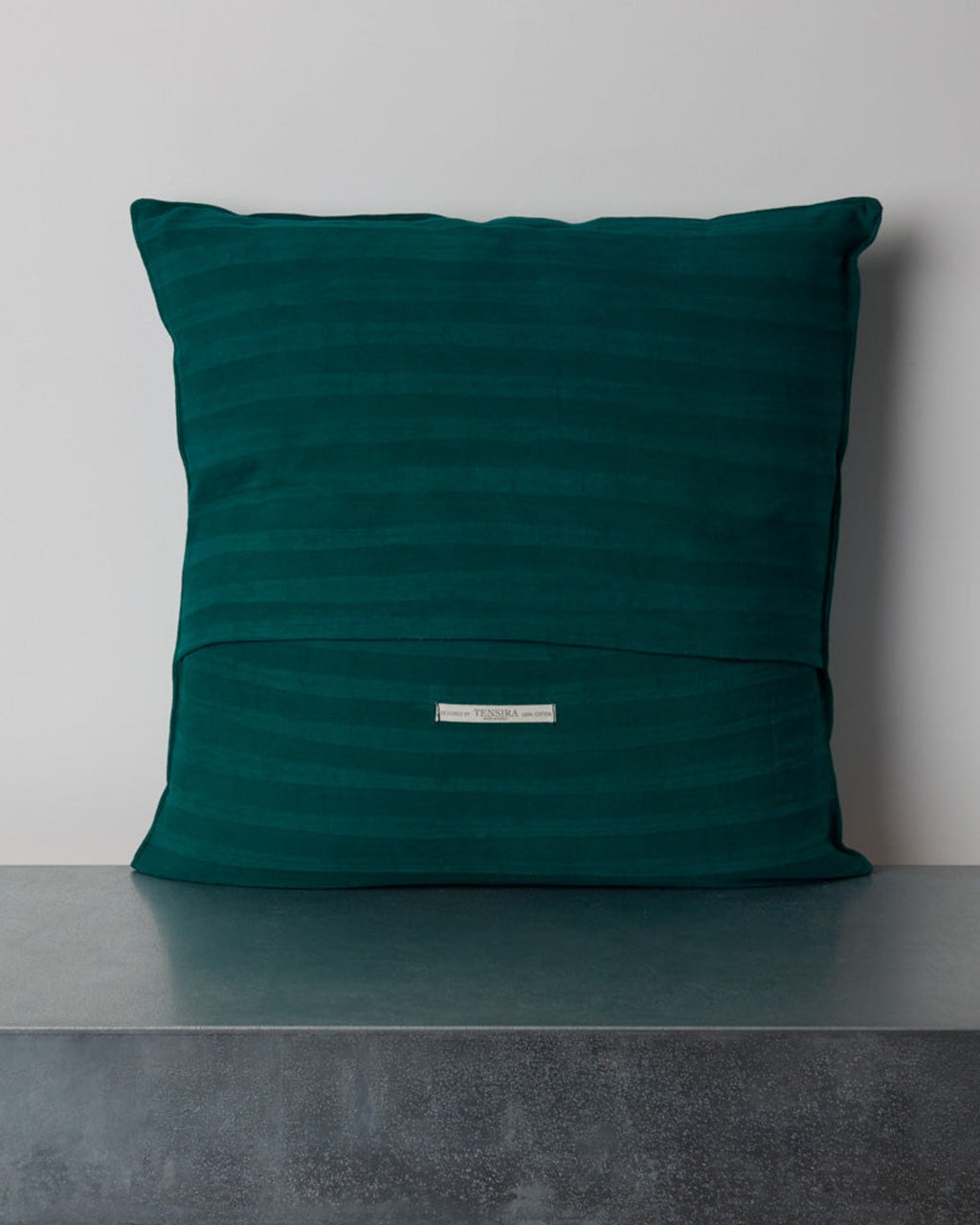Tensira - Coussin En Coton - Rayures Vertes