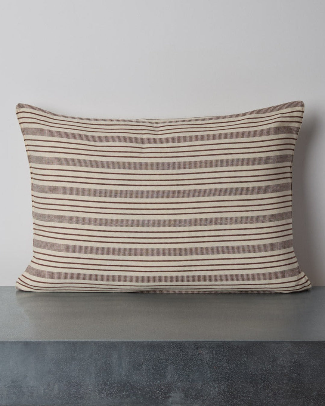 Tensira - Coussin En Coton - Rayures Chocolat
