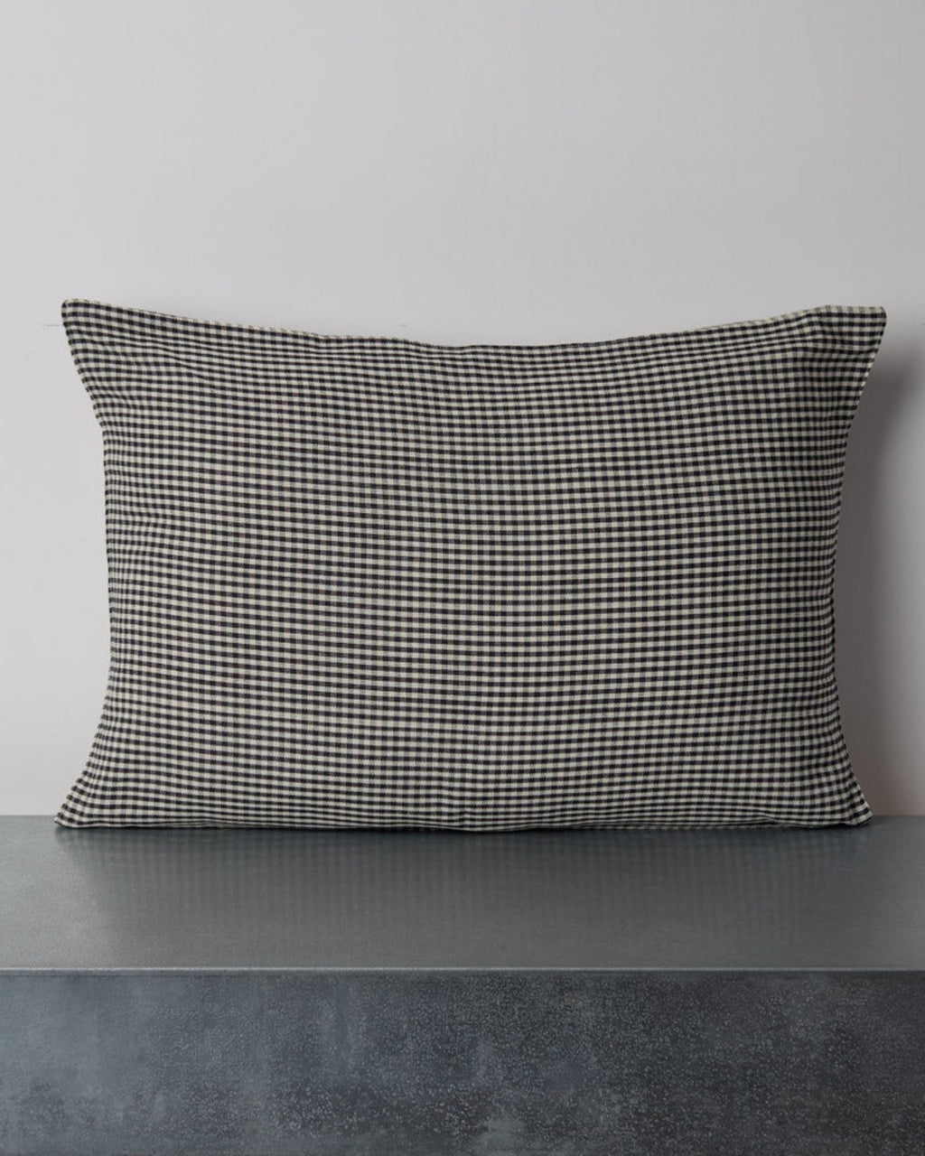 Tensira - Coussin En Coton - Vichy Noir & Blanc