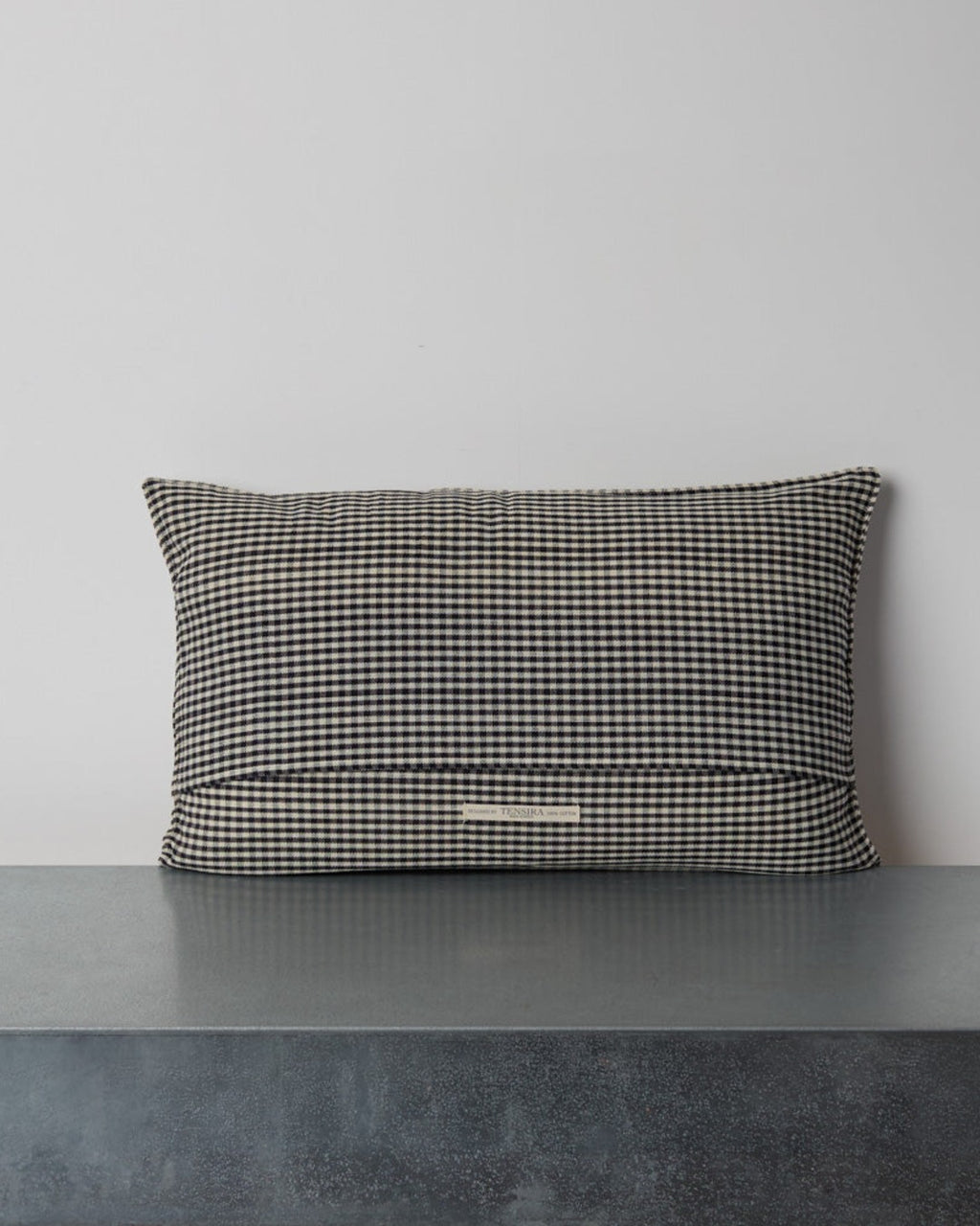 Tensira - Coussin En Coton - Vichy Noir & Blanc