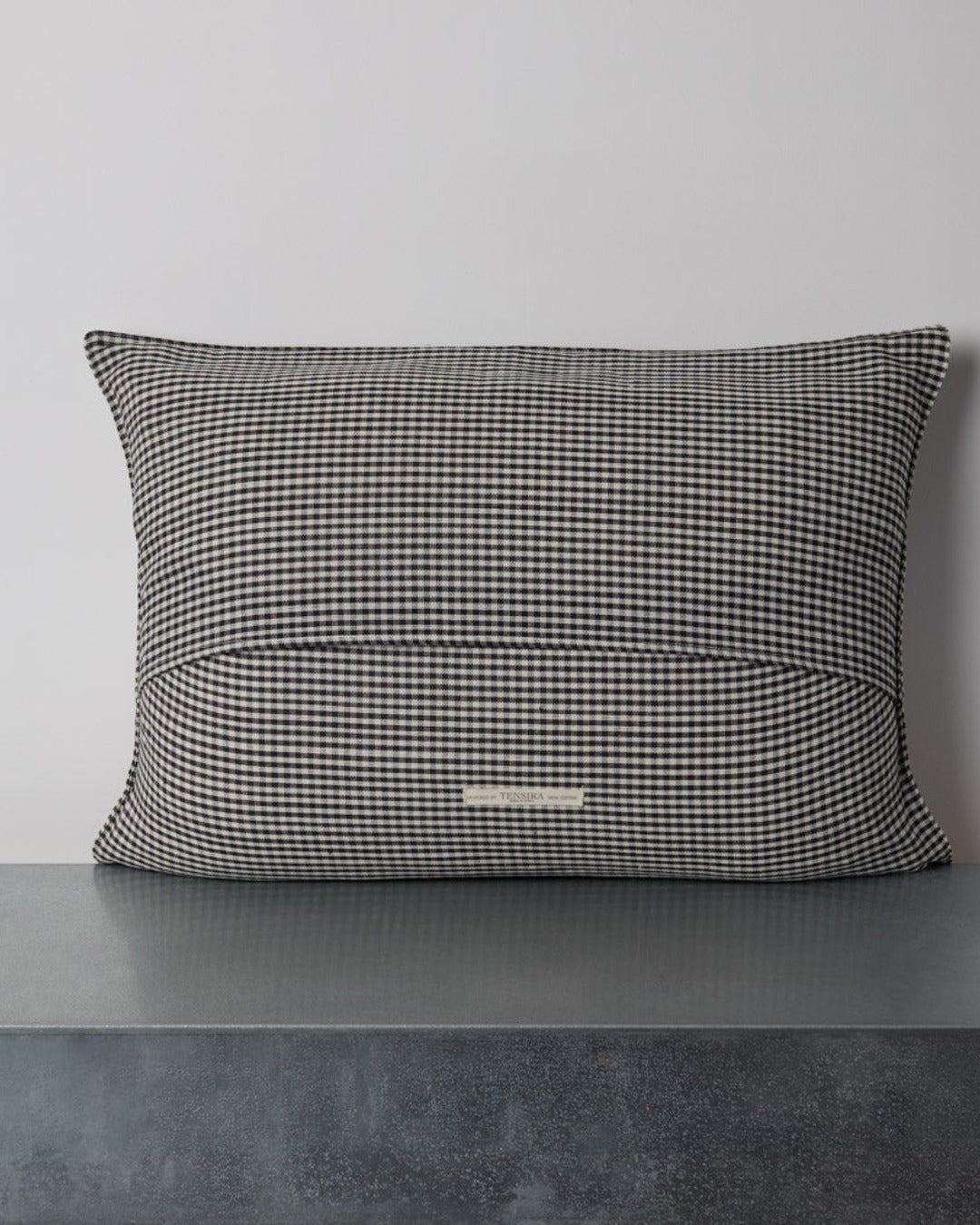 Tensira - Coussin En Coton - Vichy Noir & Blanc