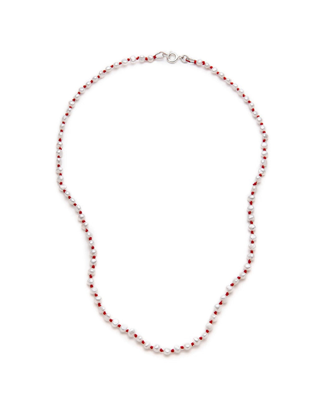 Nina Janvier - Mini Soga Necklace - Red Silver