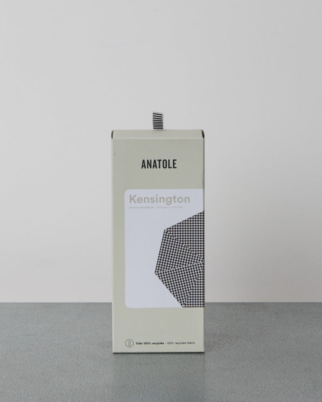 Anatole - Petit Parapluie Bois - Vichy Noir
