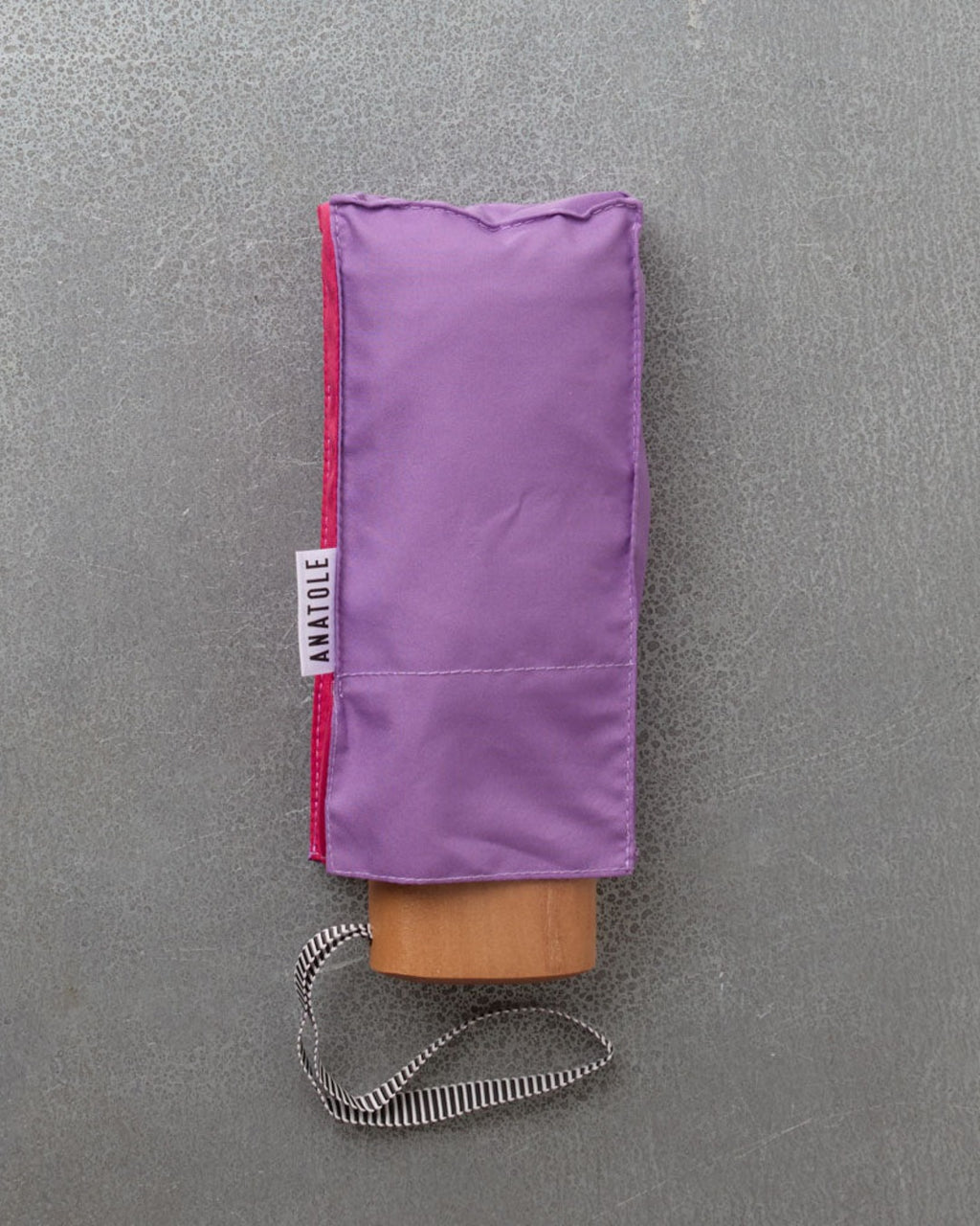 Anatole - Small wooden umbrella - Lilac & Pink