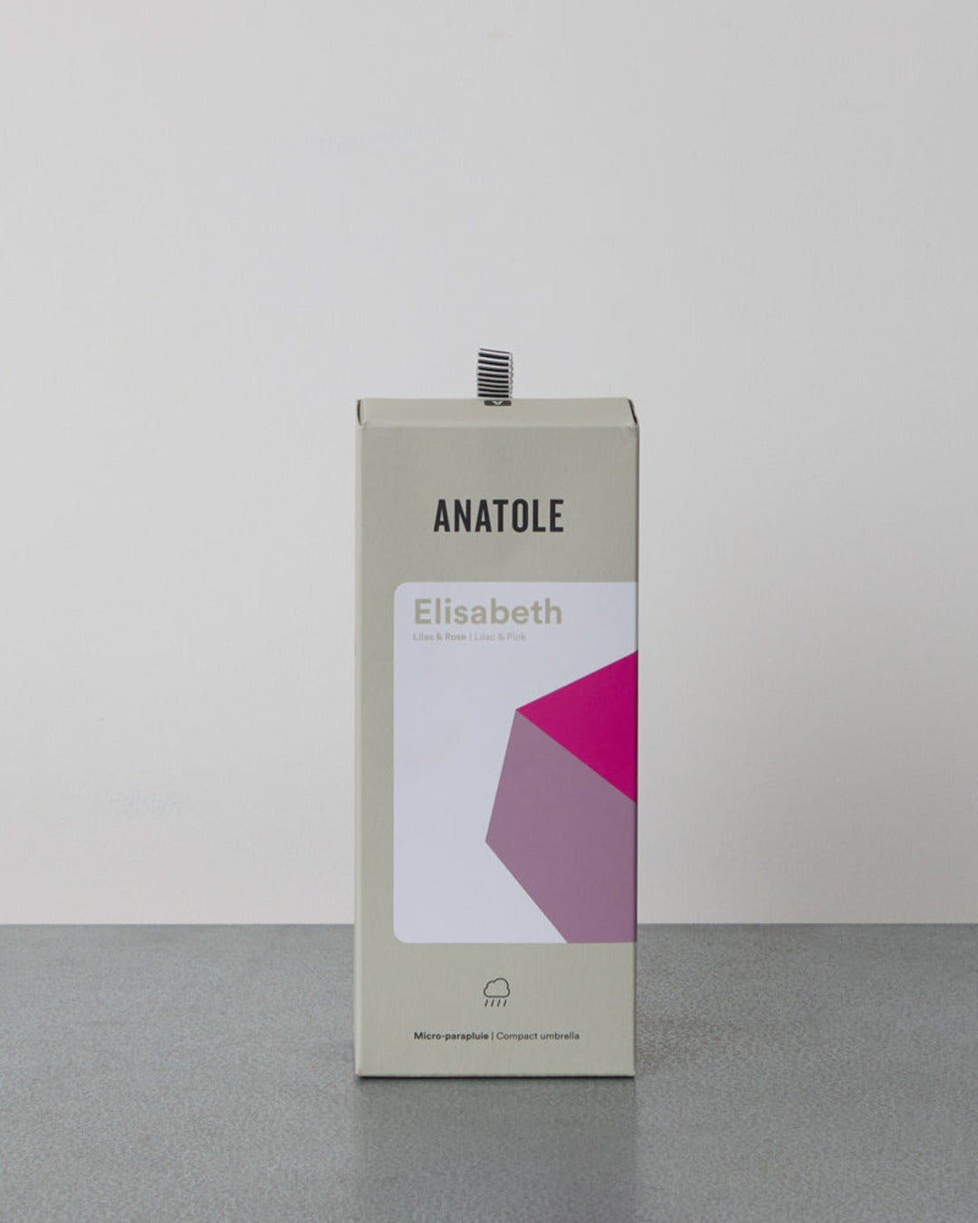 Anatole - Small wooden umbrella - Lilac & Pink