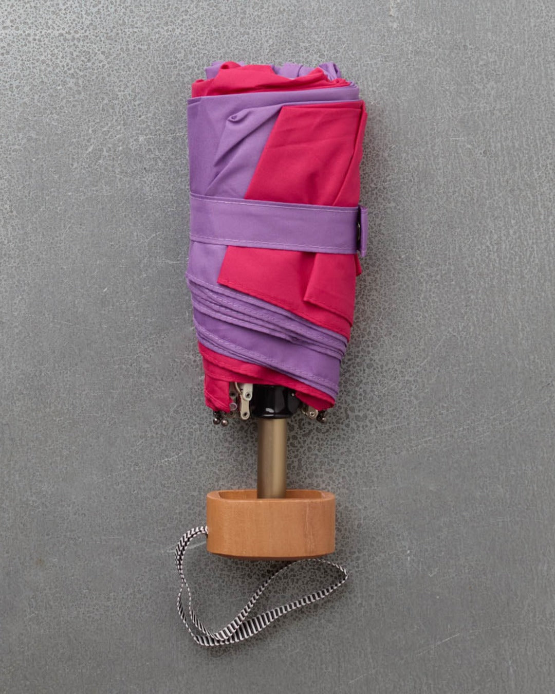 Anatole - Small wooden umbrella - Lilac & Pink