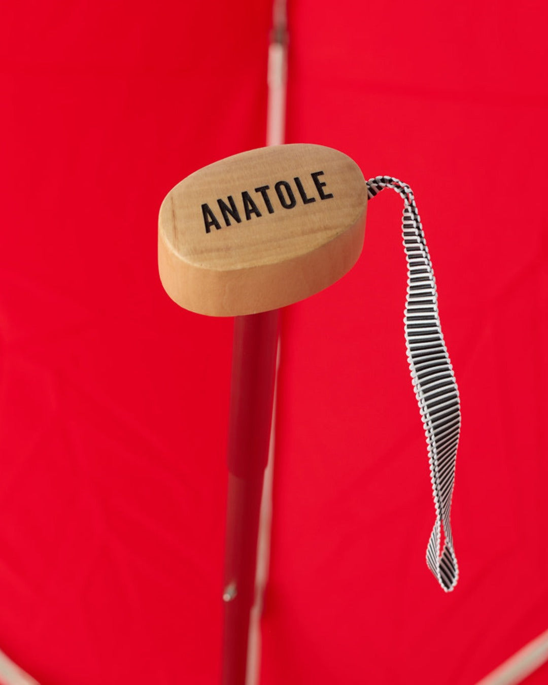 Anatole - Petit Parapluie Bois - Rouge Piment