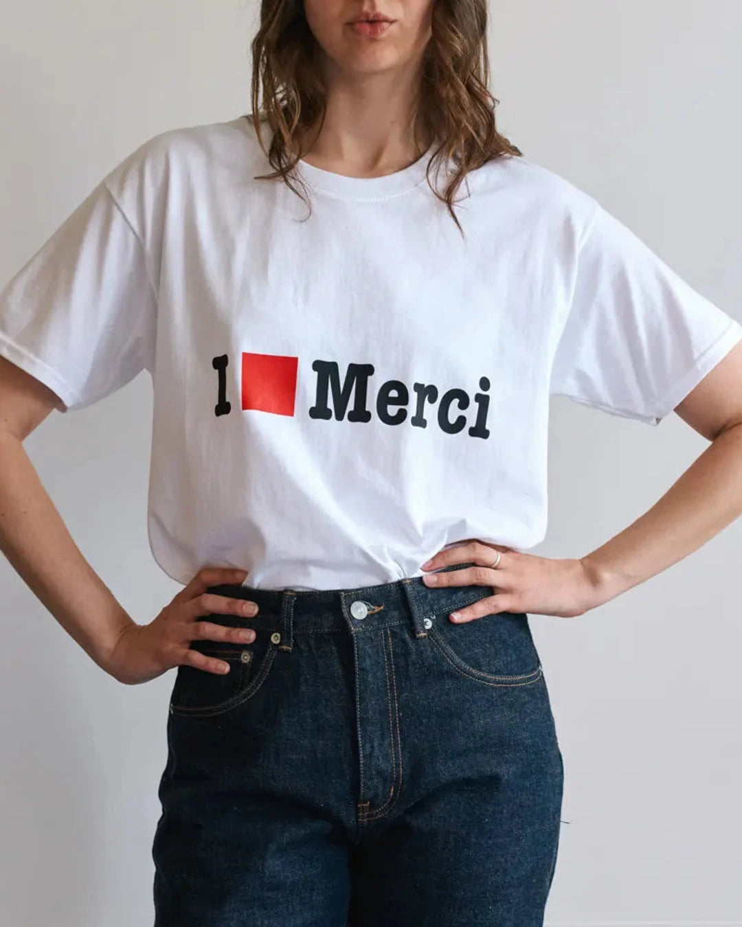 Merci - T-Shirt Mc I Love Merci - Blanc