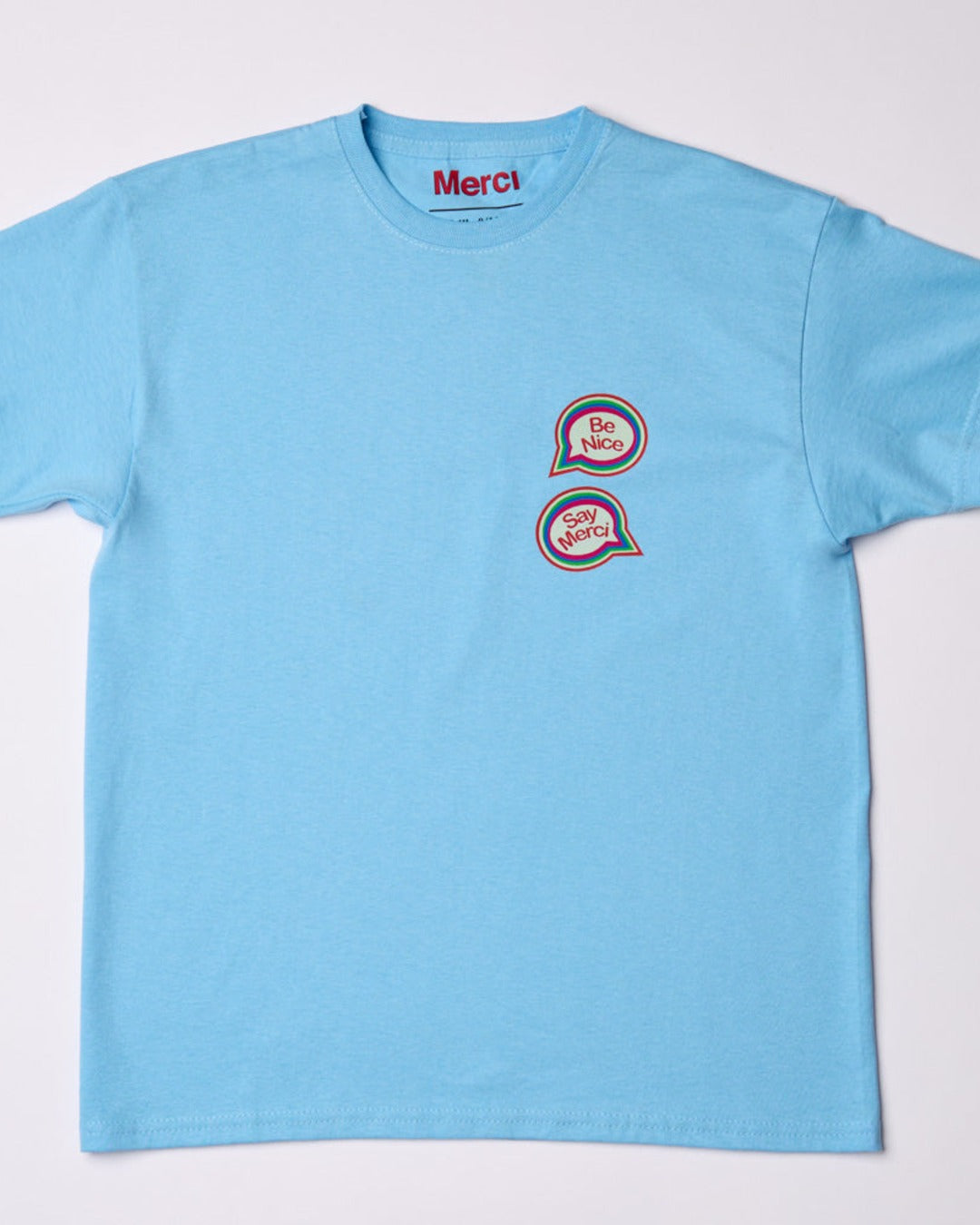 Merci - Be Nice Kids' T-Shirt - Blue