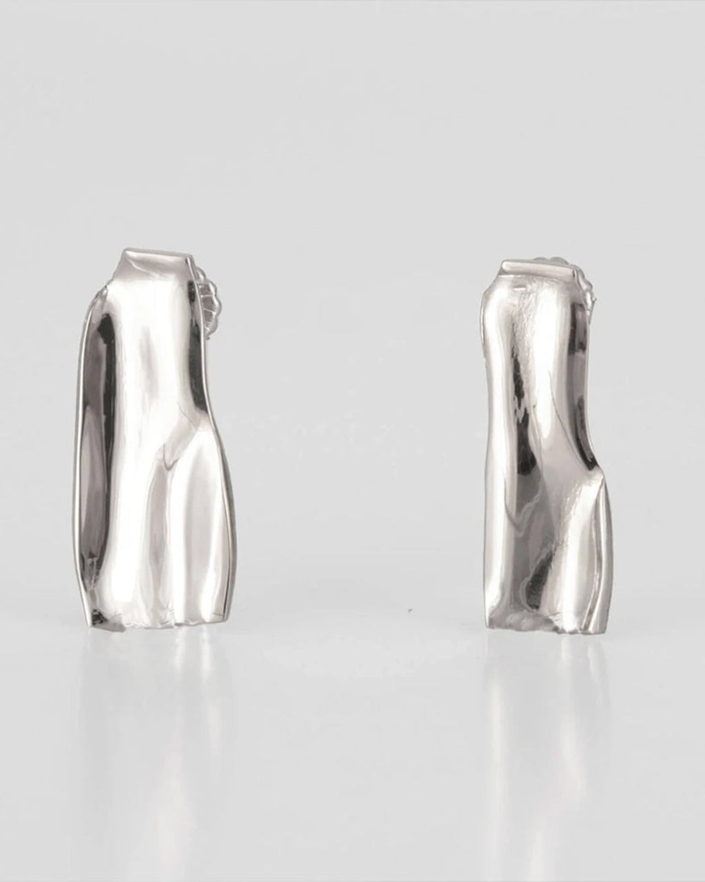 Tweek Eek - Boucles D'Oreilles Mirr Rectangle - Argent