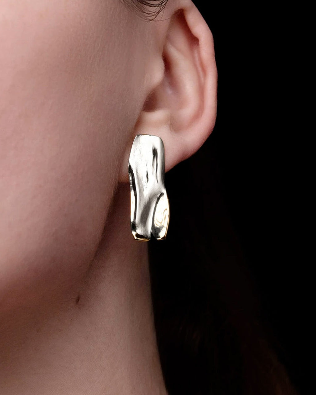 Tweek Eek - Boucles D'Oreilles Mirr Rectangle - Argent