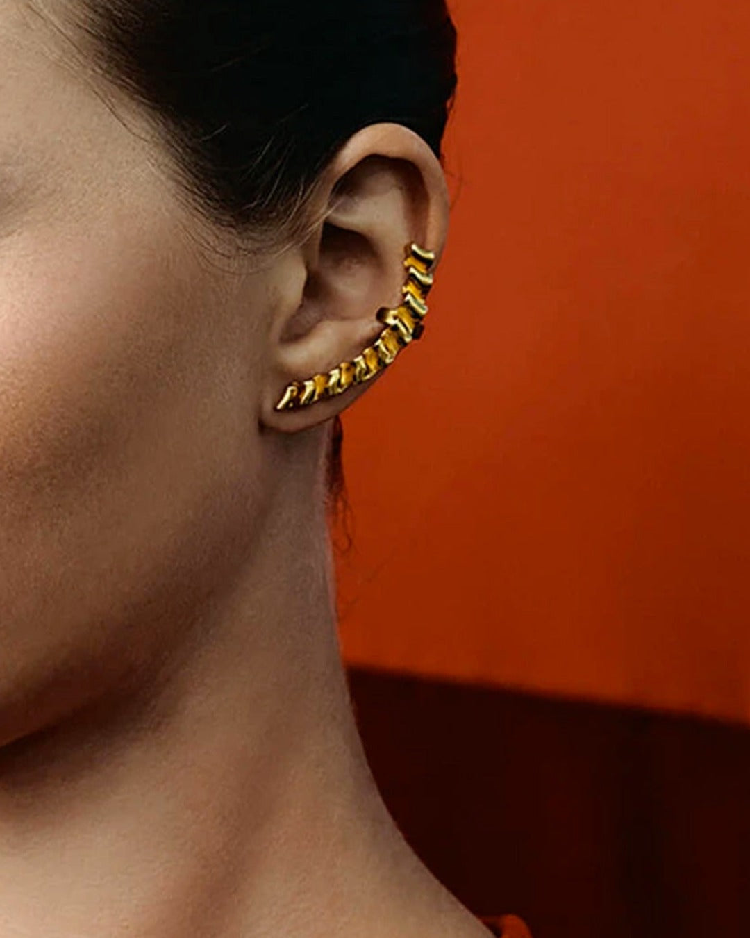 Tweek Eek - Boucles D'Oreilles Mirr Wave Earcuff - Or