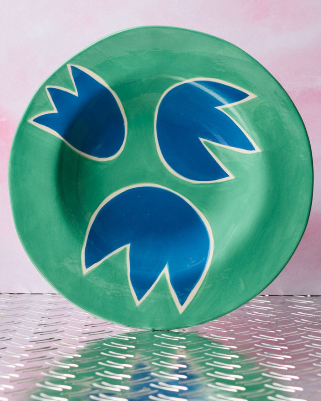 Laetitia Rouget - Green Plate - Blue Tulip