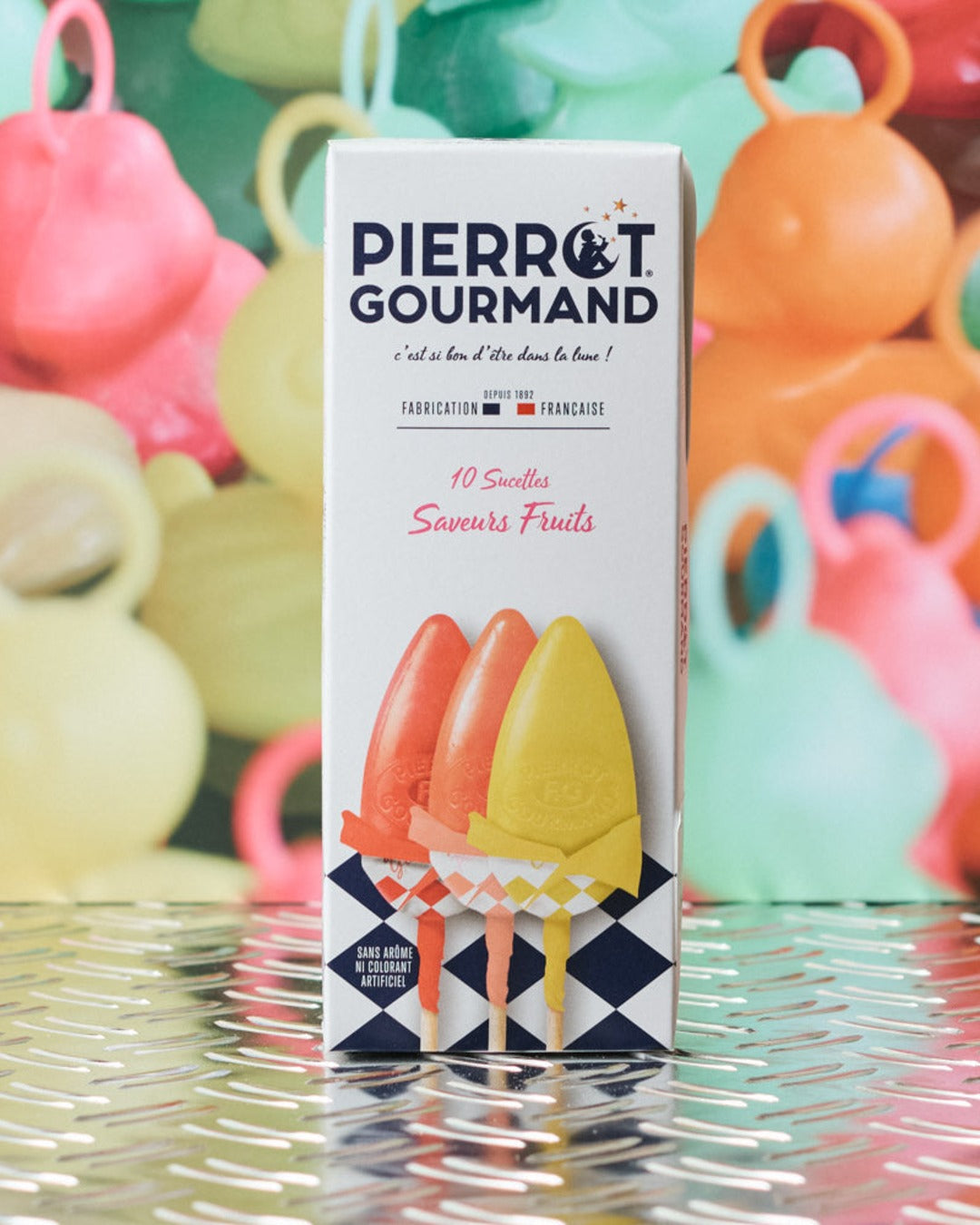 Pierrot Gourmand - Boite De 10 Sucettes Fruits