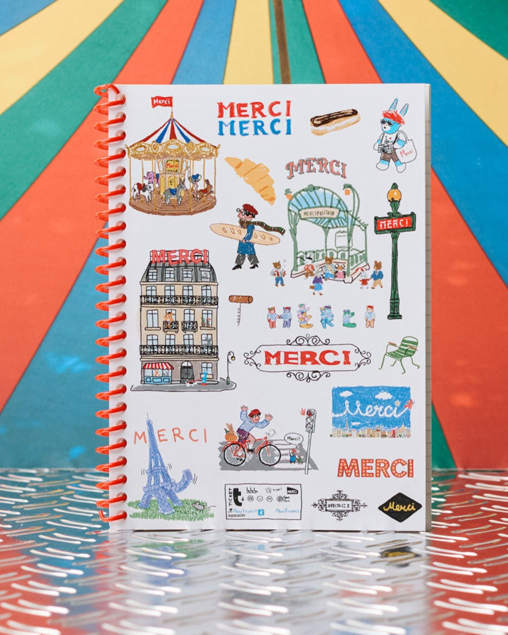 Merci x Shia Mcshia - Spiral-bound notebook